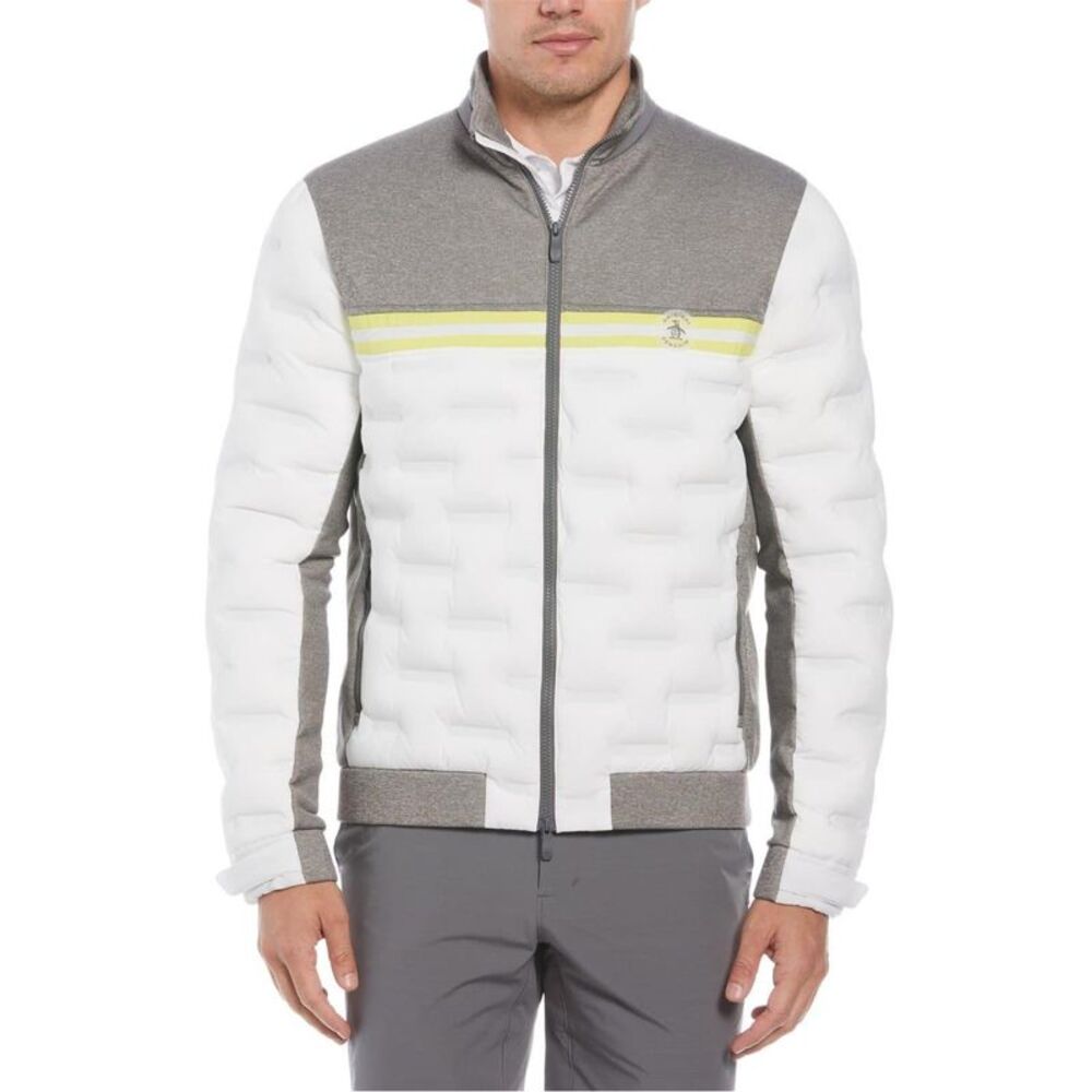Original Penguin Mens Mock Neck Regular Performance Jacket / Grey Heather